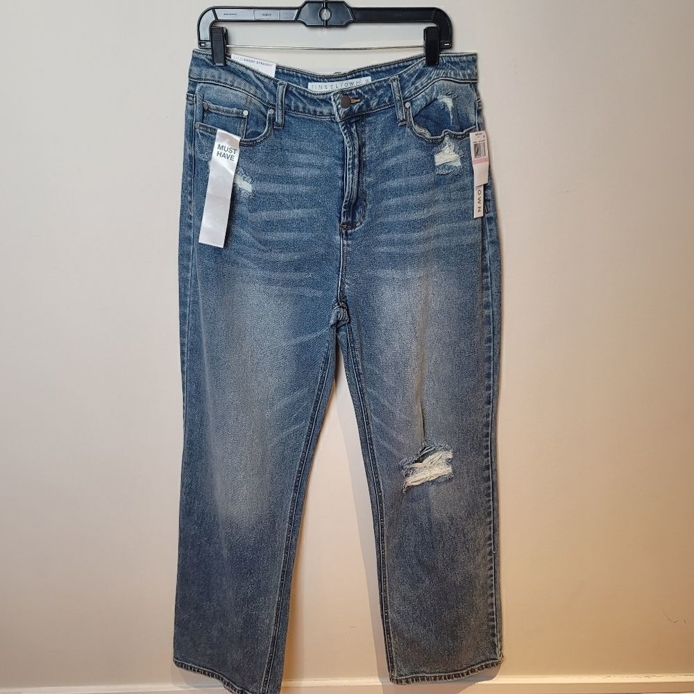 Trendy Baggy Straight-Leg Jeans Size 13/ 31